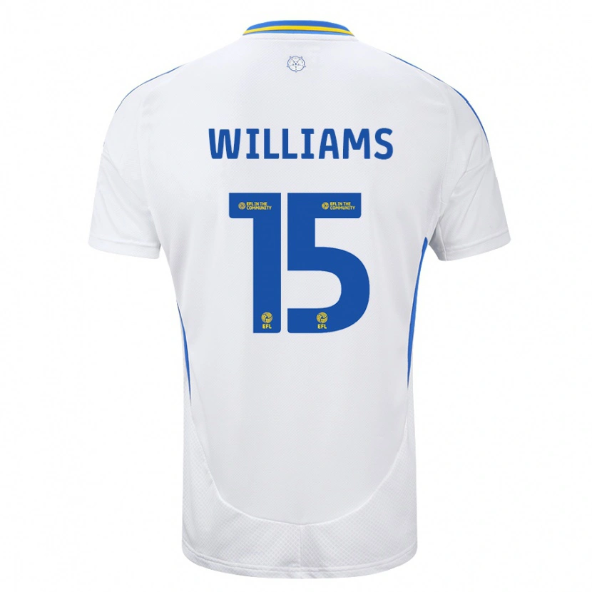 Danxen Niño Camiseta Paige Williams #15 Blanco Azul 1ª Equipación 2024/25 La Camisa