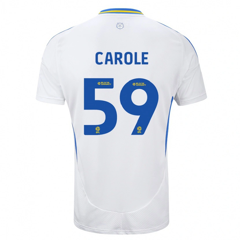 Danxen Niño Camiseta Keenan Carole #59 Blanco Azul 1ª Equipación 2024/25 La Camisa