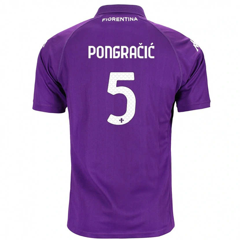 Danxen Niño Camiseta Marin Pongračić #5 Morado 1ª Equipación 2024/25 La Camisa