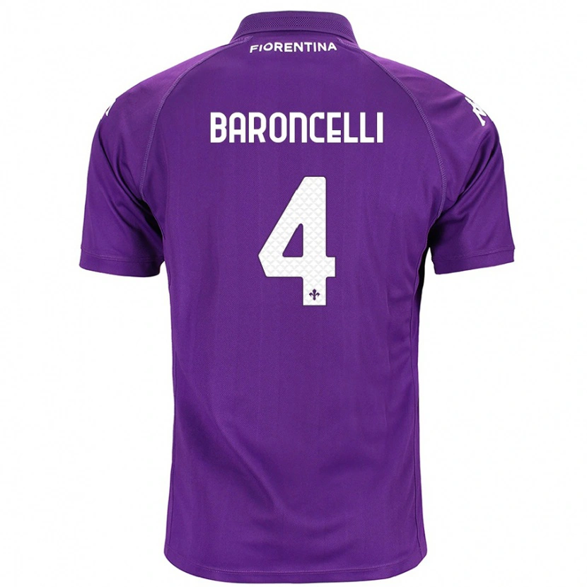 Danxen Niño Camiseta Leonardo Baroncelli #4 Morado 1ª Equipación 2024/25 La Camisa