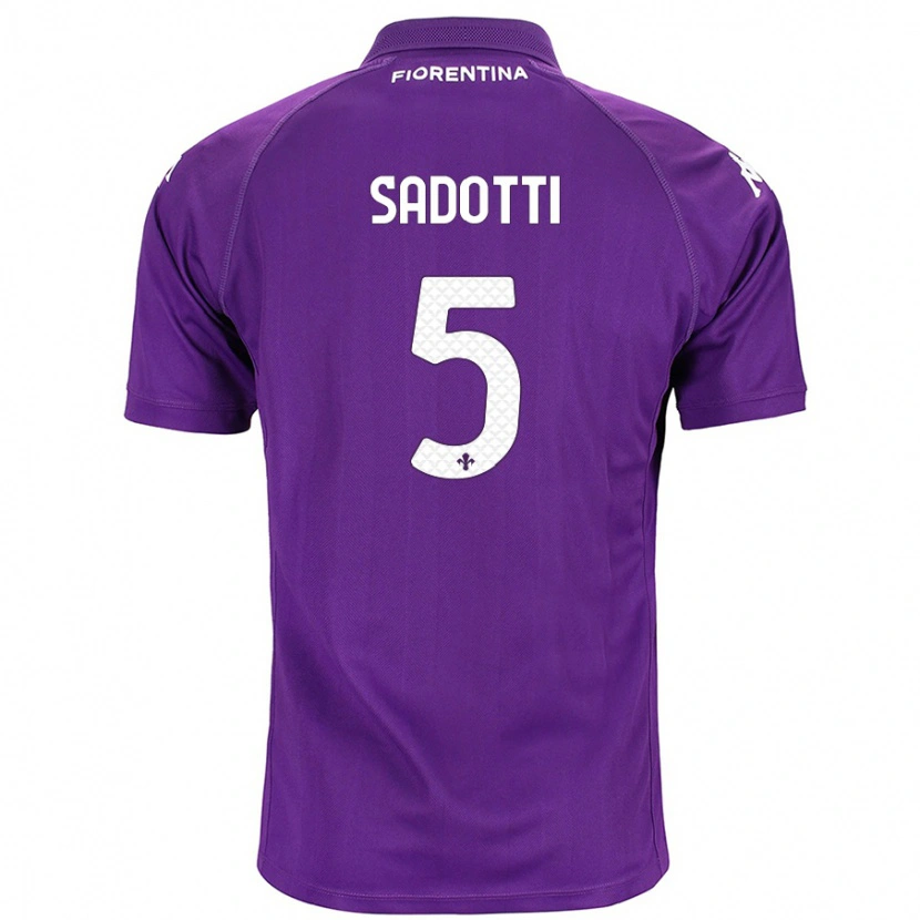 Danxen Niño Camiseta Edoardo Sadotti #5 Morado 1ª Equipación 2024/25 La Camisa