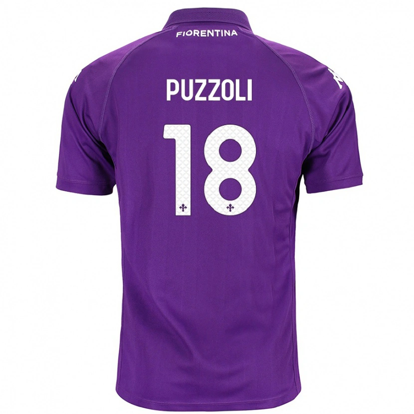 Danxen Niño Camiseta Giorgio Puzzoli #18 Morado 1ª Equipación 2024/25 La Camisa