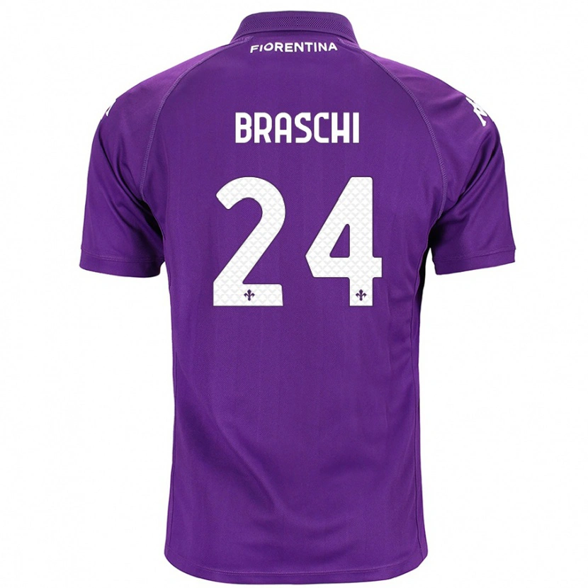 Danxen Niño Camiseta Riccardo Braschi #24 Morado 1ª Equipación 2024/25 La Camisa