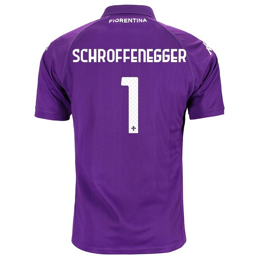 Danxen Niño Camiseta Katja Schroffenegger #1 Morado 1ª Equipación 2024/25 La Camisa