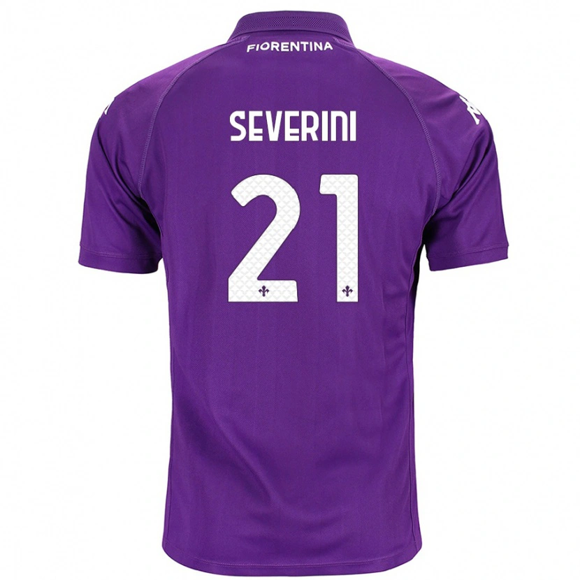 Danxen Niño Camiseta Emma Severini #21 Morado 1ª Equipación 2024/25 La Camisa