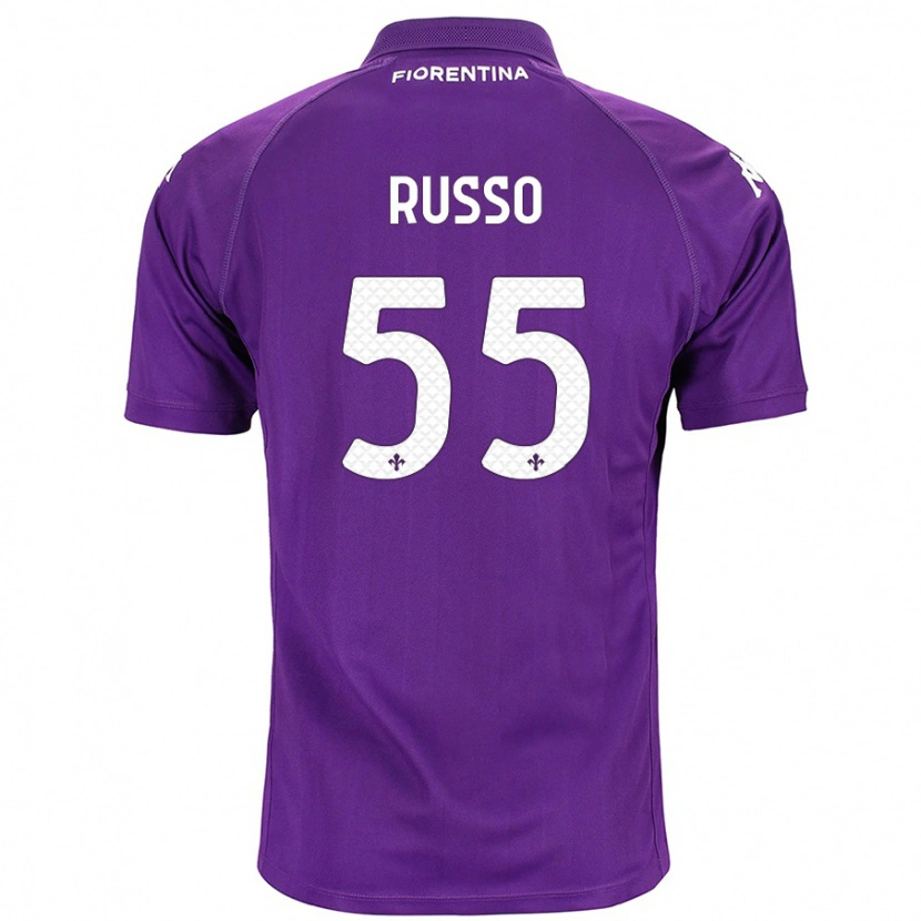 Danxen Niño Camiseta Federica Russo #55 Morado 1ª Equipación 2024/25 La Camisa