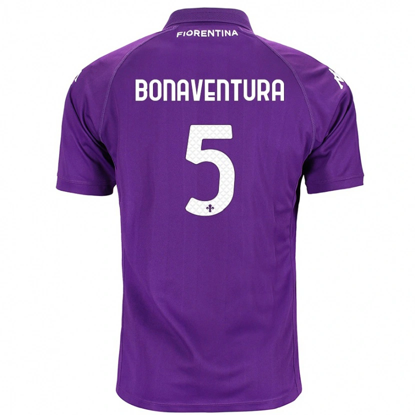 Danxen Niño Camiseta Giacomo Bonaventura #5 Morado 1ª Equipación 2024/25 La Camisa