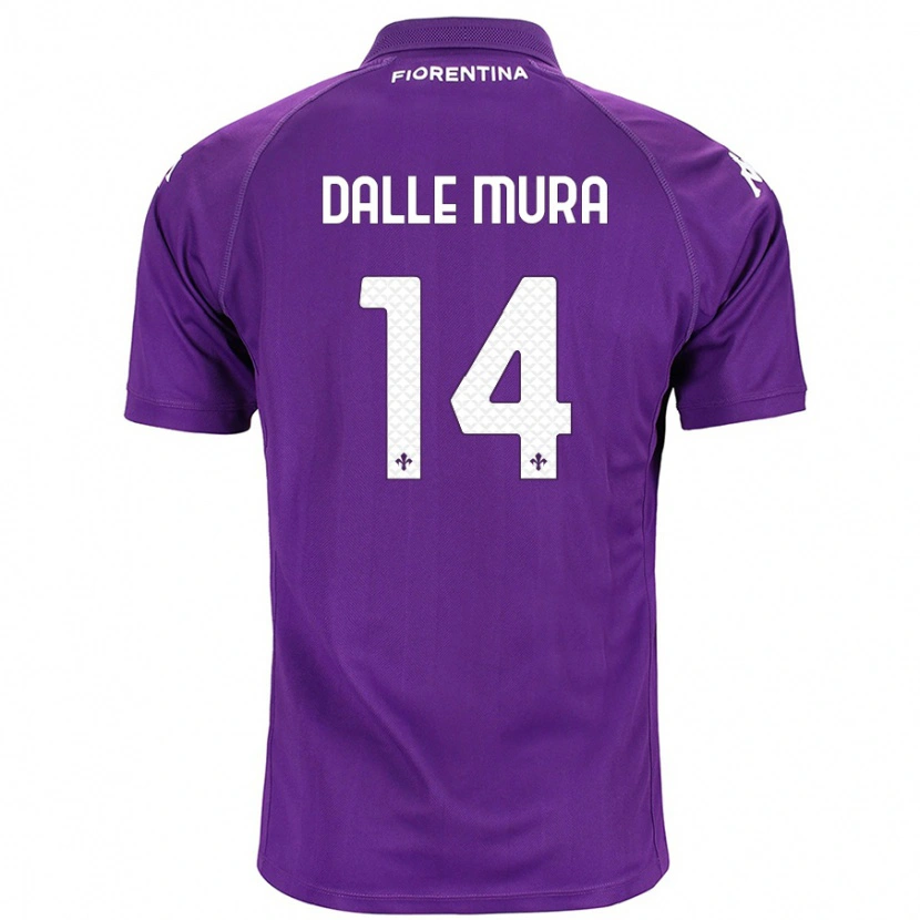 Danxen Niño Camiseta Christian Dalle Mura #14 Morado 1ª Equipación 2024/25 La Camisa