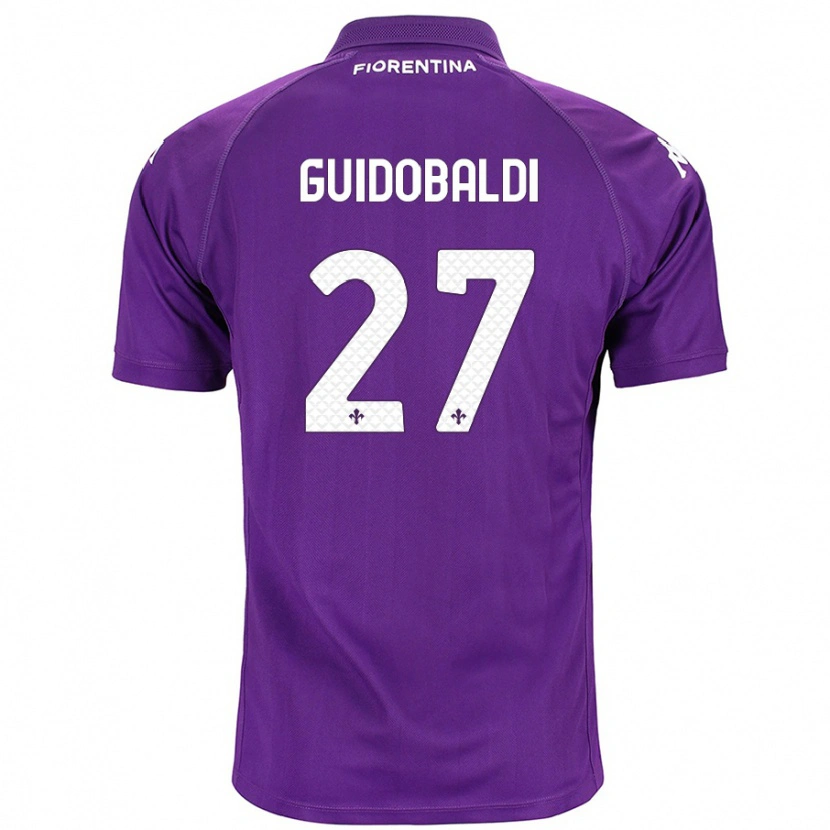 Danxen Niño Camiseta Filippo Guidobaldi #27 Morado 1ª Equipación 2024/25 La Camisa