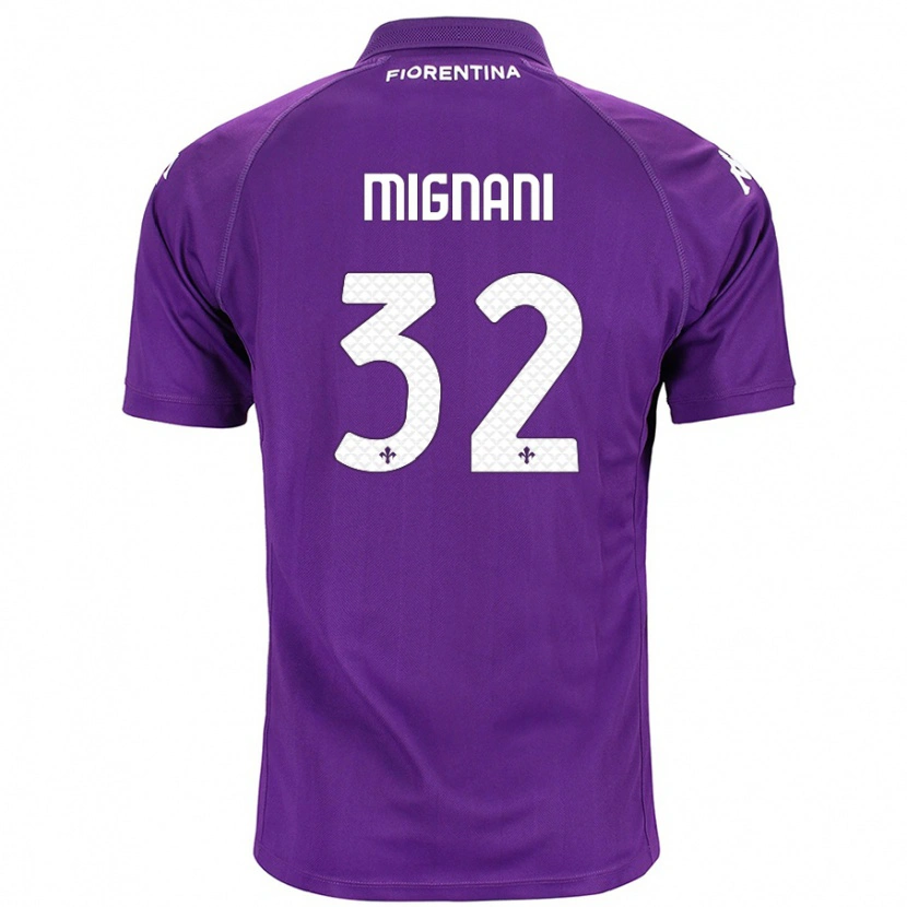 Danxen Niño Camiseta Carlo Mignani #32 Morado 1ª Equipación 2024/25 La Camisa