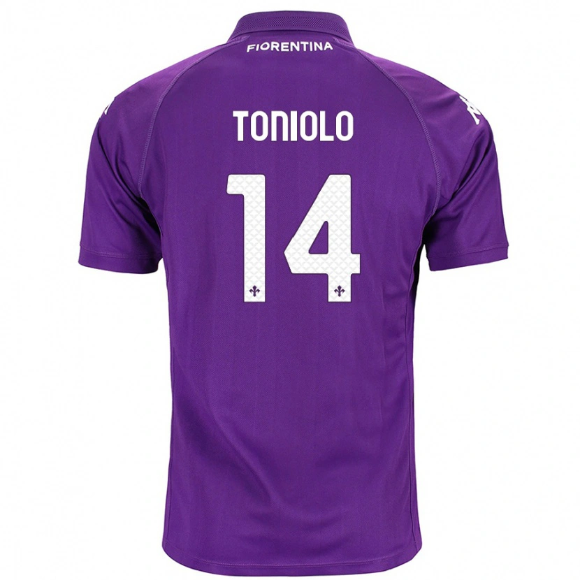 Danxen Niño Camiseta Martina Toniolo #14 Morado 1ª Equipación 2024/25 La Camisa