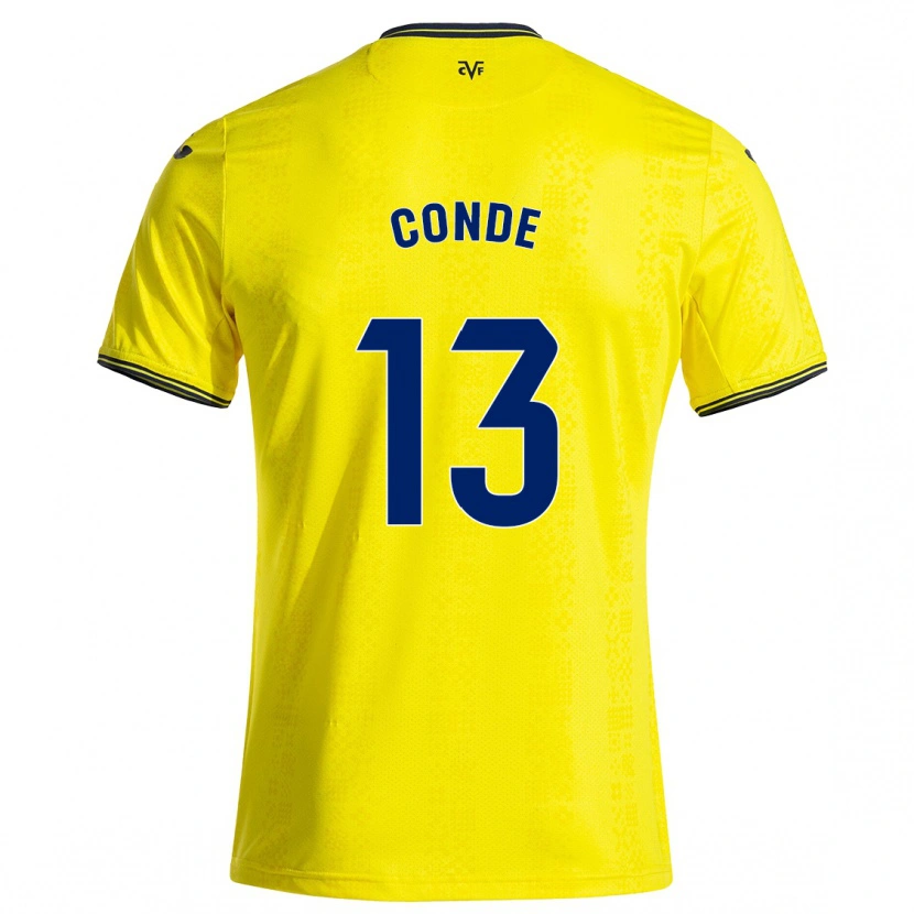 Danxen Niño Camiseta Diego Conde #13 Amarillo Negro 1ª Equipación 2024/25 La Camisa