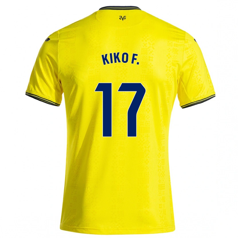 Danxen Niño Camiseta Kiko Femenía #17 Amarillo Negro 1ª Equipación 2024/25 La Camisa