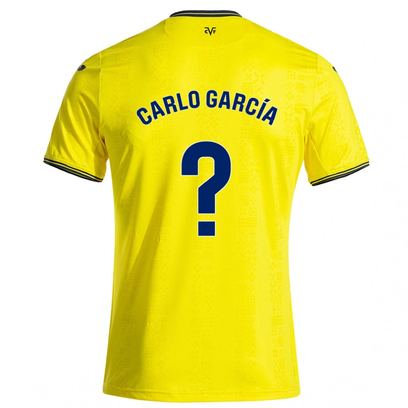 Danxen Niño Camiseta Carlo García #0 Amarillo Negro 1ª Equipación 2024/25 La Camisa