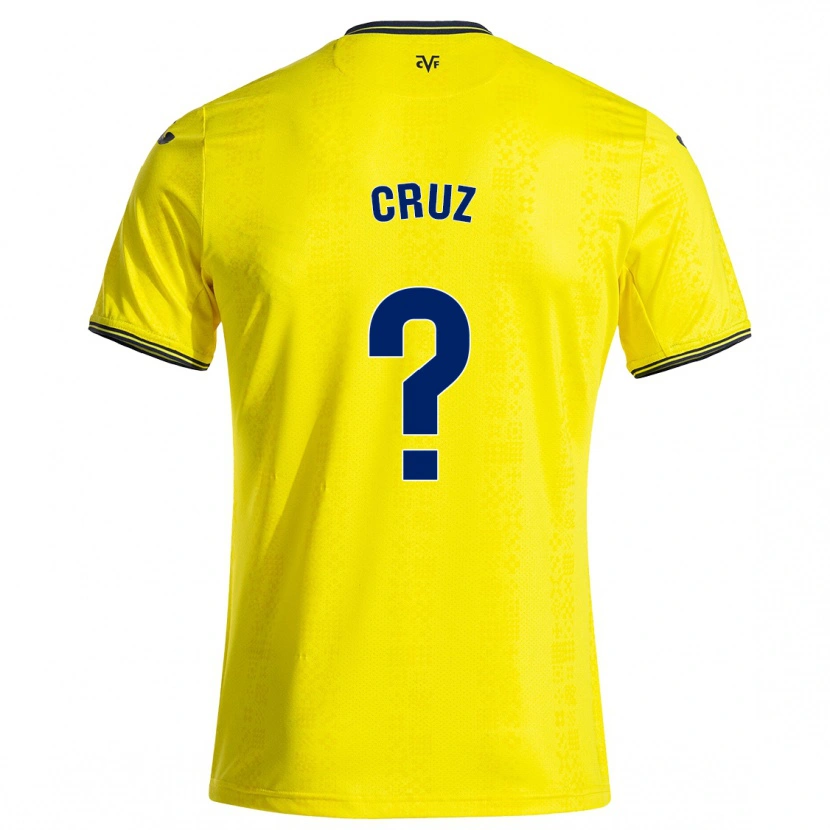 Danxen Niño Camiseta Daniel Cruz #0 Amarillo Negro 1ª Equipación 2024/25 La Camisa