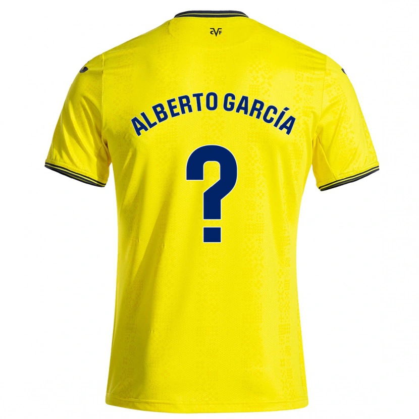 Danxen Niño Camiseta Alberto García #0 Amarillo Negro 1ª Equipación 2024/25 La Camisa