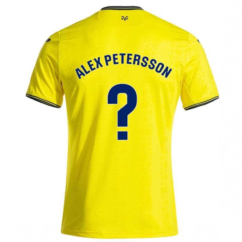 Danxen Niño Camiseta Max Alex Petersson #0 Amarillo Negro 1ª Equipación 2024/25 La Camisa