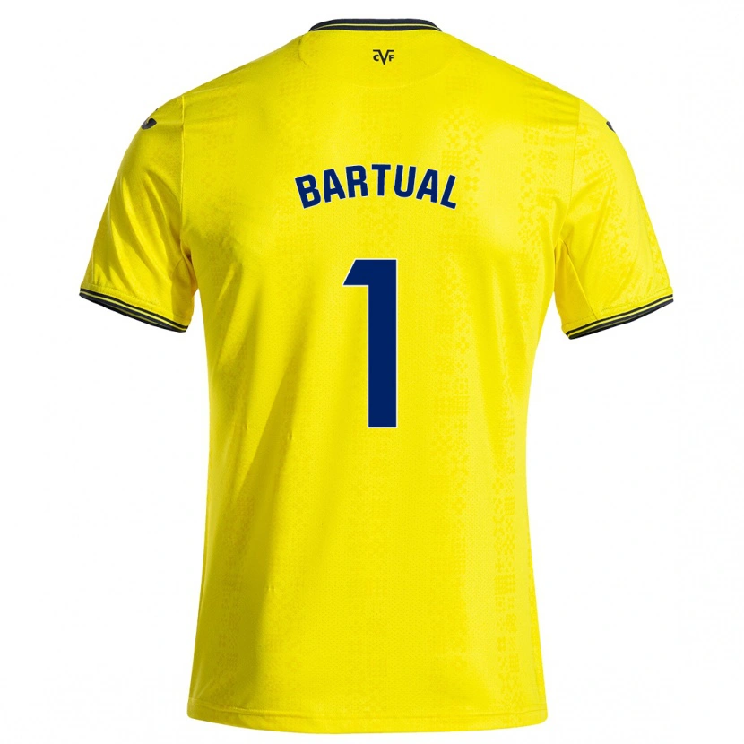 Danxen Niño Camiseta Kike Bartual #1 Amarillo Negro 1ª Equipación 2024/25 La Camisa