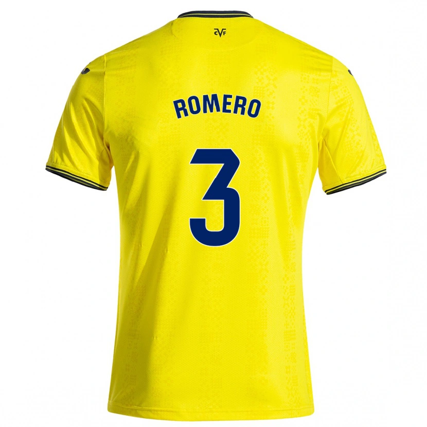 Danxen Niño Camiseta Cristo Romero #3 Amarillo Negro 1ª Equipación 2024/25 La Camisa