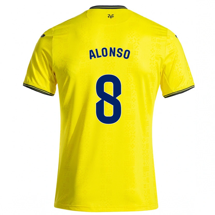 Danxen Niño Camiseta Rodri Alonso #8 Amarillo Negro 1ª Equipación 2024/25 La Camisa