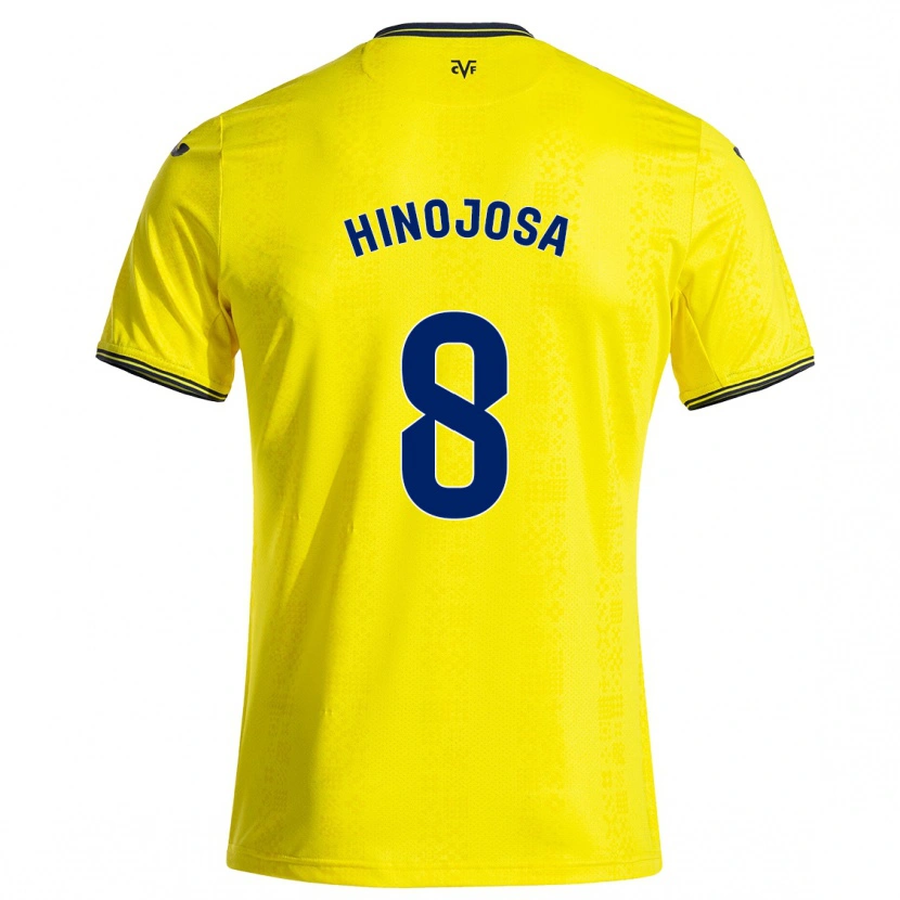 Danxen Niño Camiseta Sergio Hinojosa #8 Amarillo Negro 1ª Equipación 2024/25 La Camisa