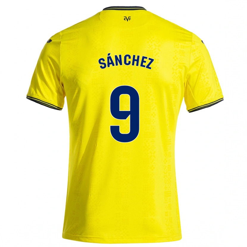 Danxen Niño Camiseta Edu Sánchez #9 Amarillo Negro 1ª Equipación 2024/25 La Camisa