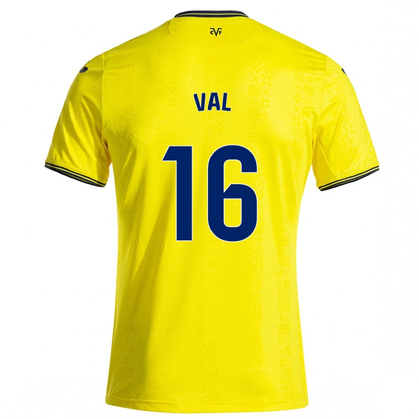 Danxen Niño Camiseta Brais Val #16 Amarillo Negro 1ª Equipación 2024/25 La Camisa