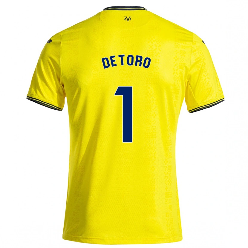 Danxen Niño Camiseta Elena De Toro #1 Amarillo Negro 1ª Equipación 2024/25 La Camisa