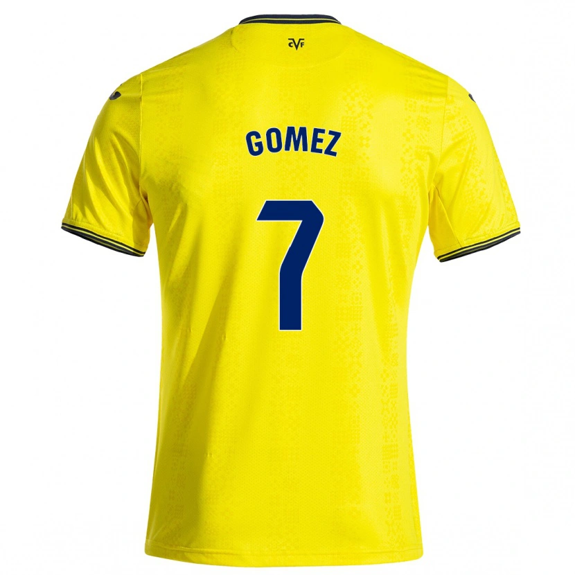 Danxen Niño Camiseta Lucía Gómez #7 Amarillo Negro 1ª Equipación 2024/25 La Camisa