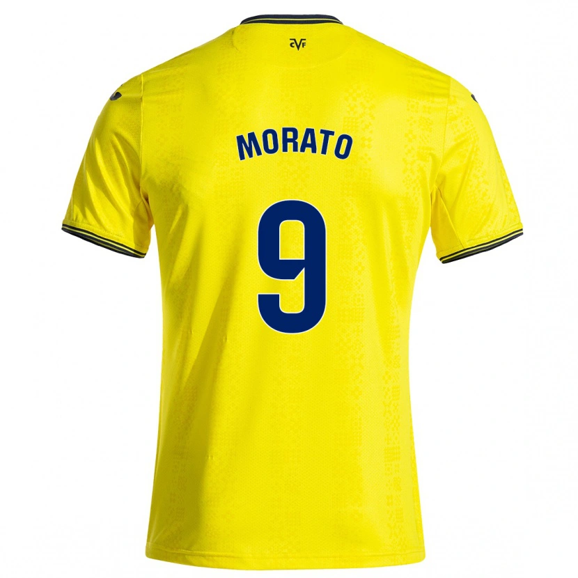 Danxen Niño Camiseta Teresa Morató #9 Amarillo Negro 1ª Equipación 2024/25 La Camisa