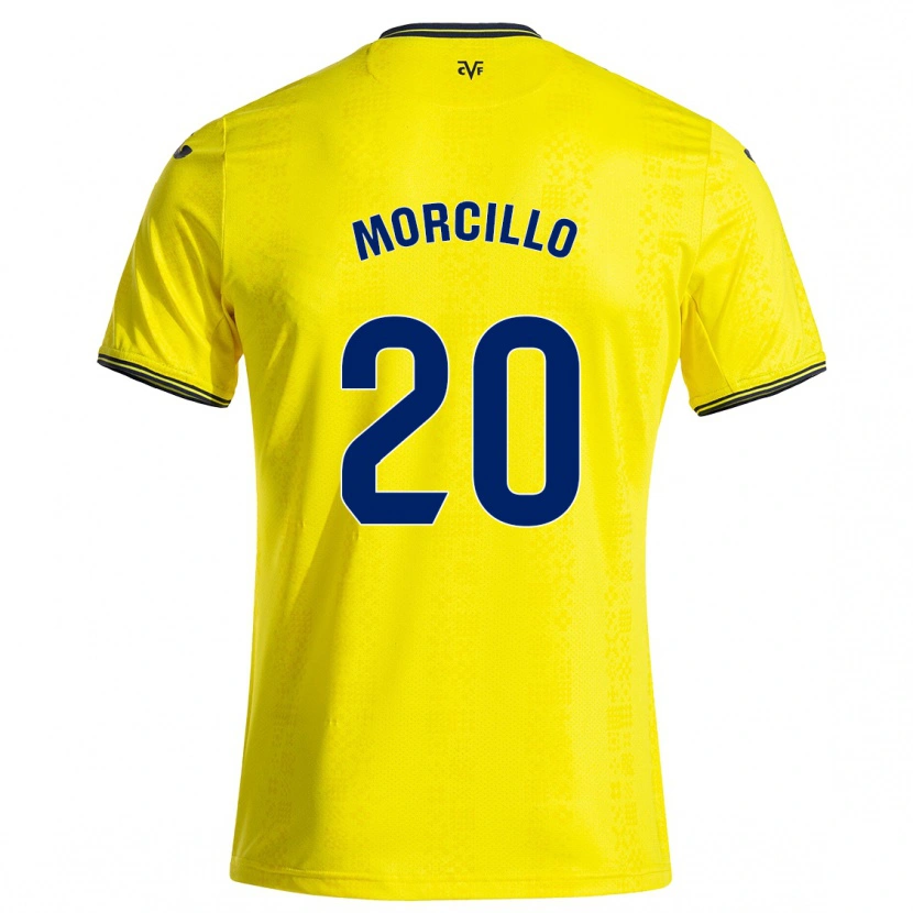 Danxen Niño Camiseta Raquel Morcillo #20 Amarillo Negro 1ª Equipación 2024/25 La Camisa