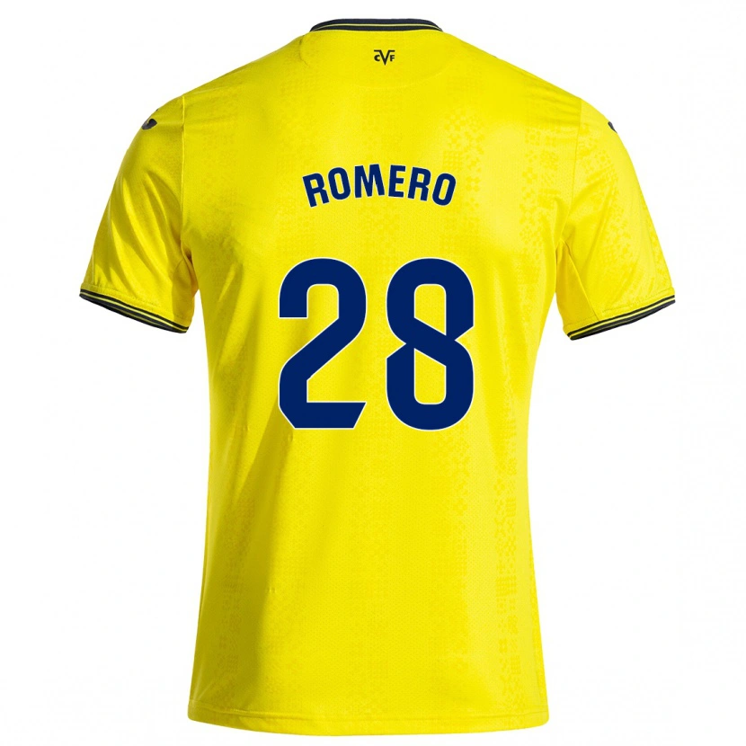 Danxen Niño Camiseta María Romero #28 Amarillo Negro 1ª Equipación 2024/25 La Camisa