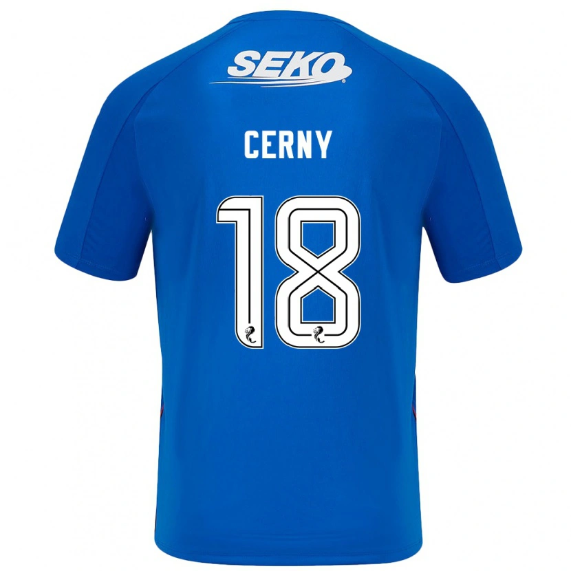 Danxen Niño Camiseta Vaclav Cerny #18 Azul Oscuro 1ª Equipación 2024/25 La Camisa