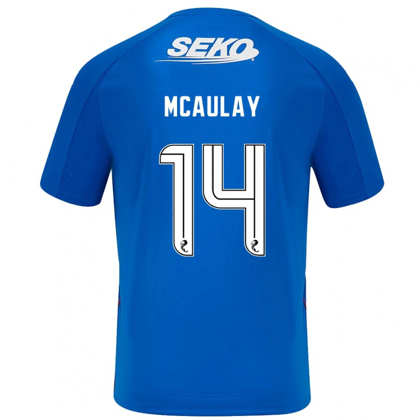 Danxen Niño Camiseta Mia Mcaulay #14 Azul Oscuro 1ª Equipación 2024/25 La Camisa