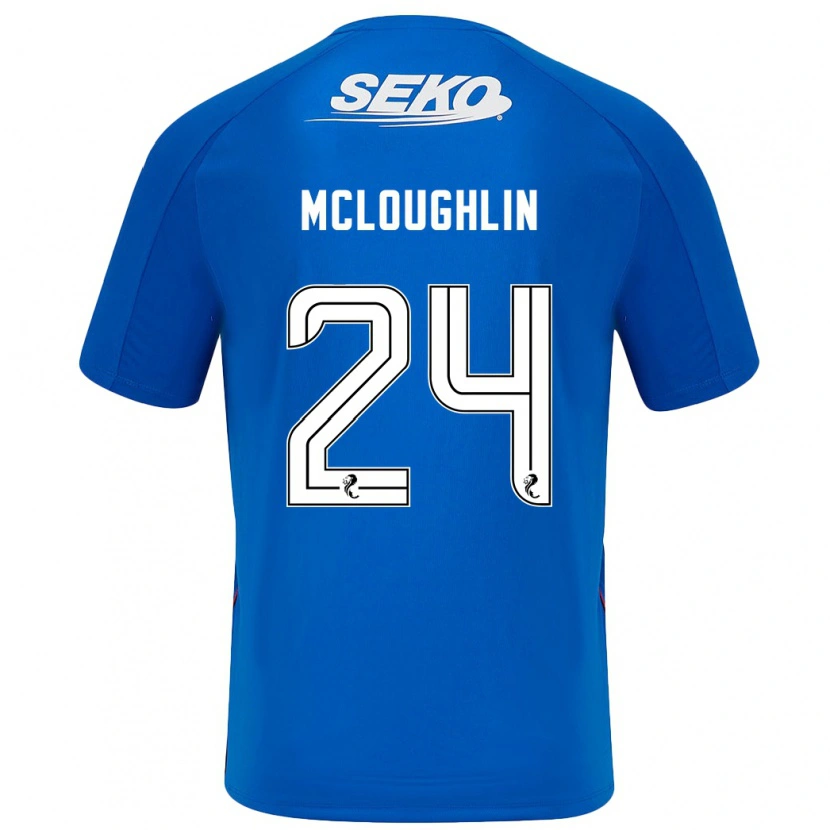 Danxen Niño Camiseta Olivia Mcloughlin #24 Azul Oscuro 1ª Equipación 2024/25 La Camisa