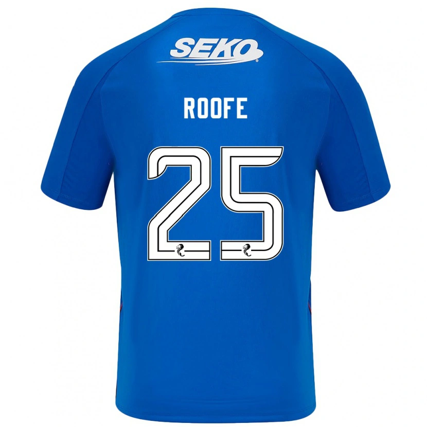 Danxen Niño Camiseta Kemar Roofe #25 Azul Oscuro 1ª Equipación 2024/25 La Camisa