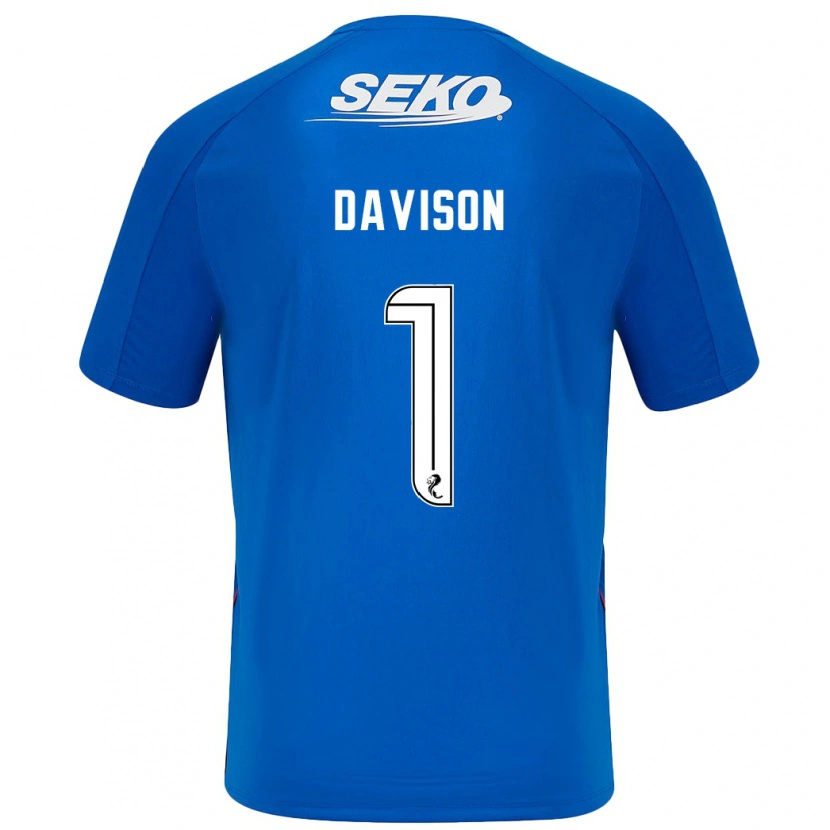 Danxen Niño Camiseta Hannah Davison #1 Azul Oscuro 1ª Equipación 2024/25 La Camisa