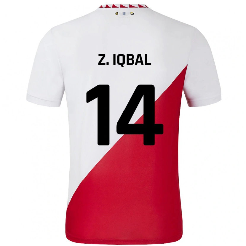 Danxen Niño Camiseta Zidane Iqbal #14 Blanco Rojo 1ª Equipación 2024/25 La Camisa