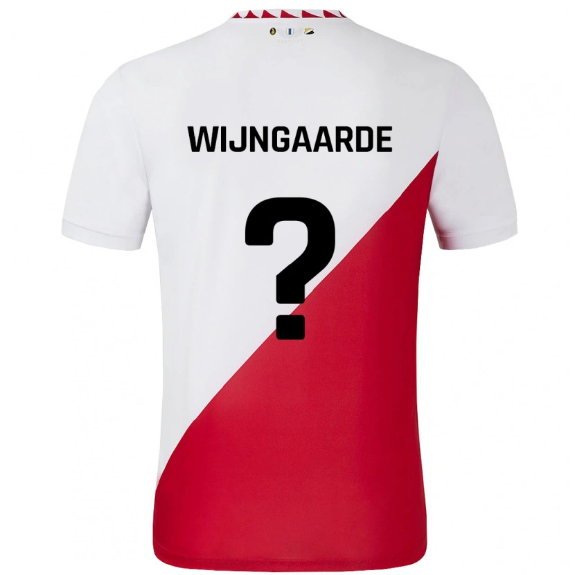 Danxen Niño Camiseta Jahrnell Wijngaarde #0 Blanco Rojo 1ª Equipación 2024/25 La Camisa