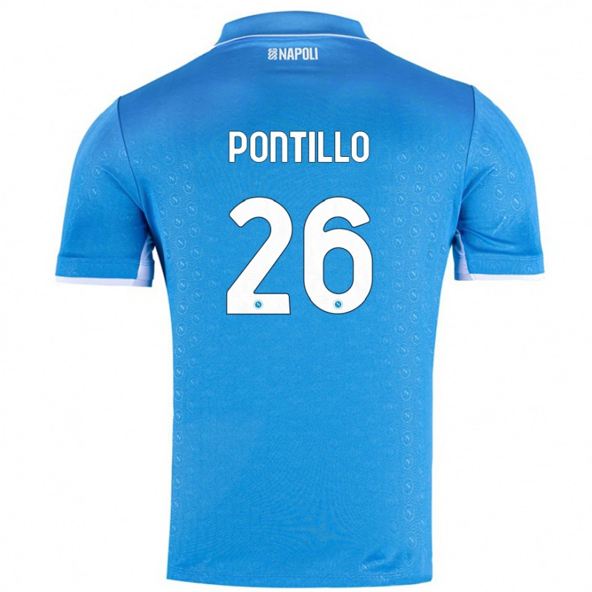 Danxen Niño Camiseta Pasquale Pontillo #26 Azul Cielo 1ª Equipación 2024/25 La Camisa