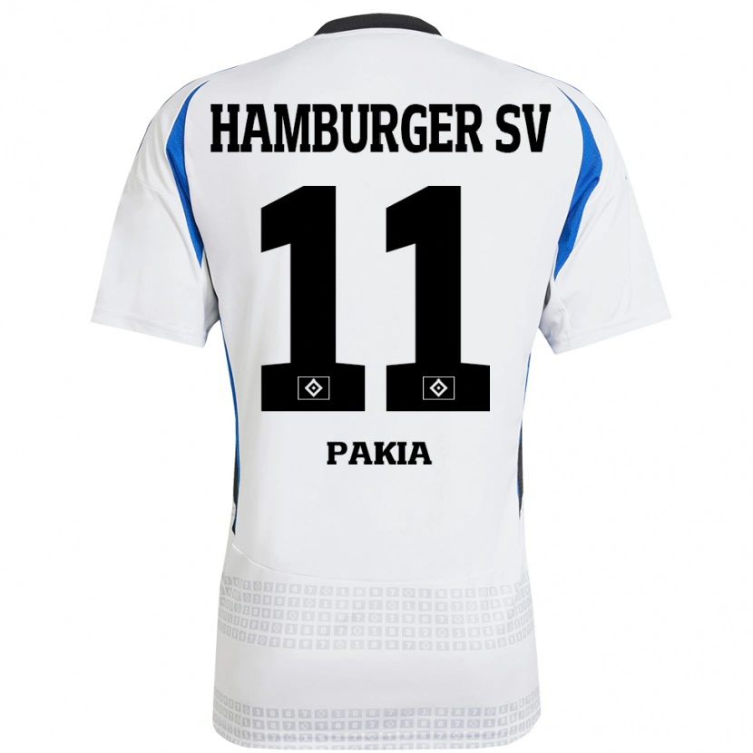 Danxen Niño Camiseta Ware Pakia #11 Blanco Azul 1ª Equipación 2024/25 La Camisa