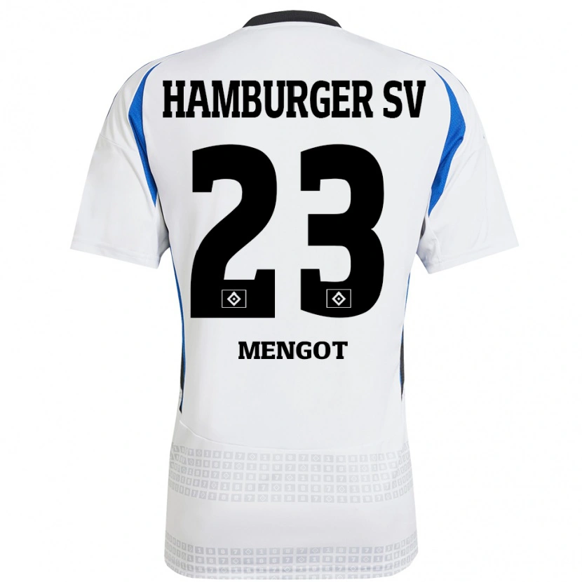 Danxen Niño Camiseta Ayukayoh Mengot #23 Blanco Azul 1ª Equipación 2024/25 La Camisa