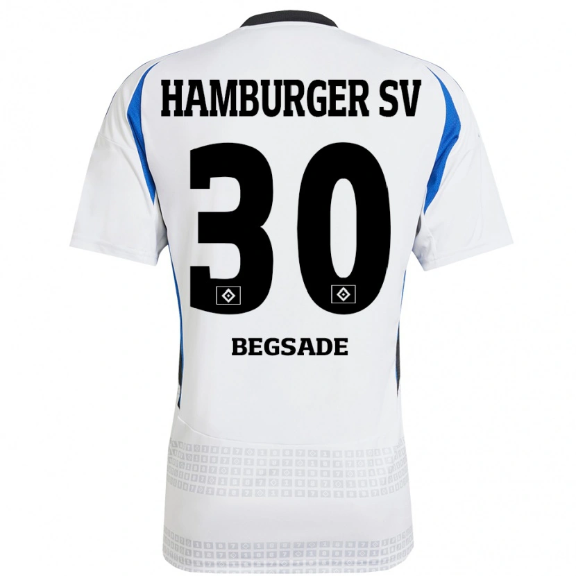 Danxen Niño Camiseta Soheil Begsade #30 Blanco Azul 1ª Equipación 2024/25 La Camisa