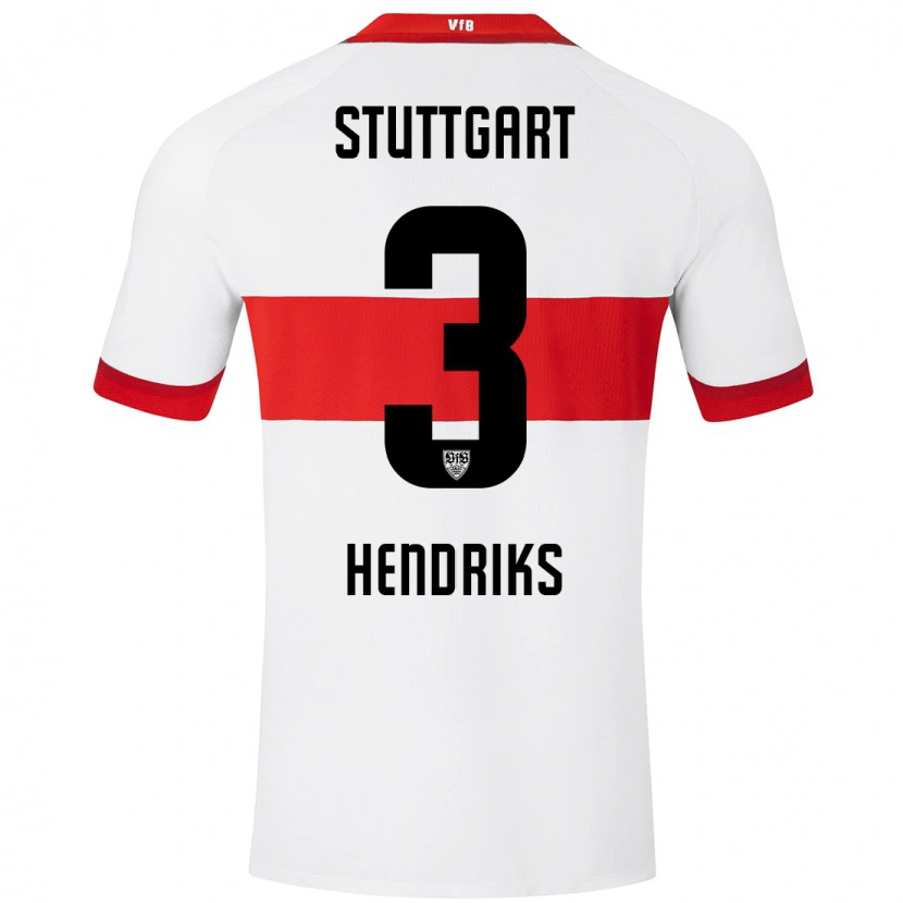 Danxen Niño Camiseta Ramon Hendriks #3 Blanco Rojo 1ª Equipación 2024/25 La Camisa