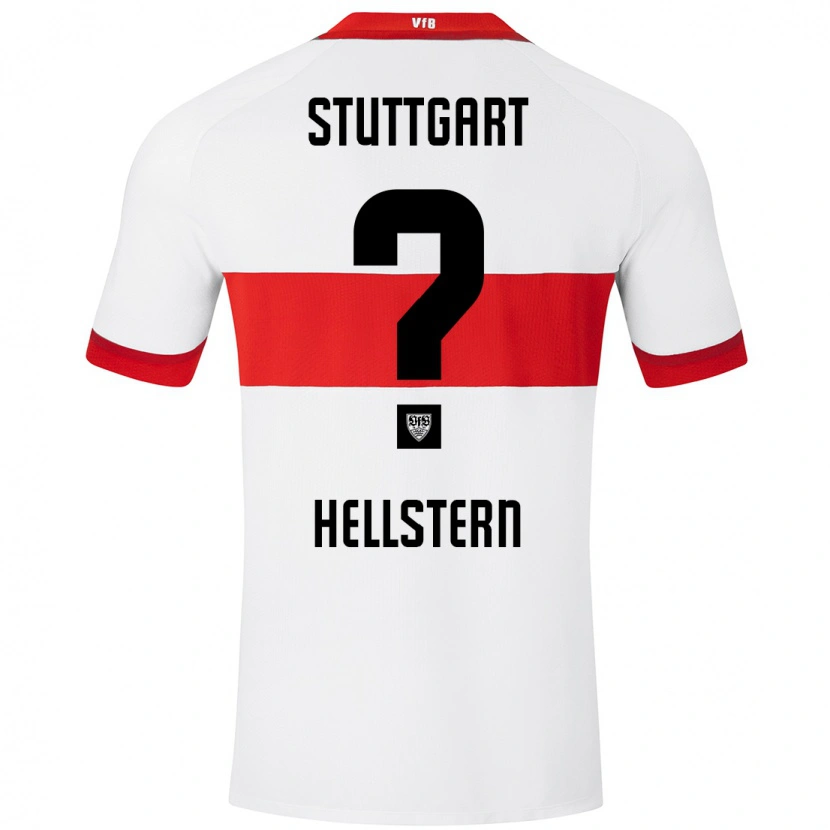 Danxen Niño Camiseta Florian Hellstern #0 Blanco Rojo 1ª Equipación 2024/25 La Camisa