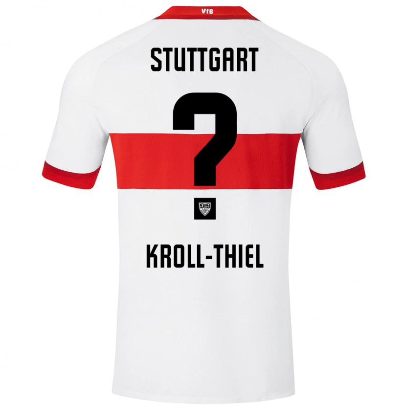 Danxen Niño Camiseta Colin Kroll-Thiel #0 Blanco Rojo 1ª Equipación 2024/25 La Camisa