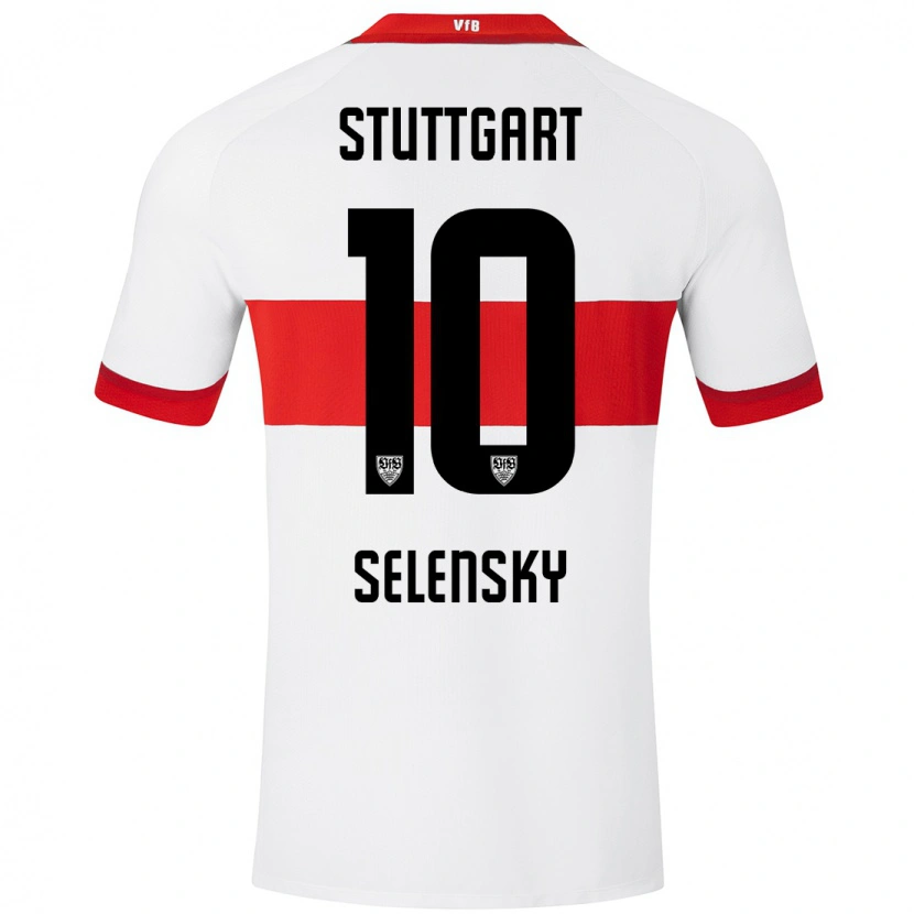 Danxen Niño Camiseta Anja Selensky #10 Blanco Rojo 1ª Equipación 2024/25 La Camisa