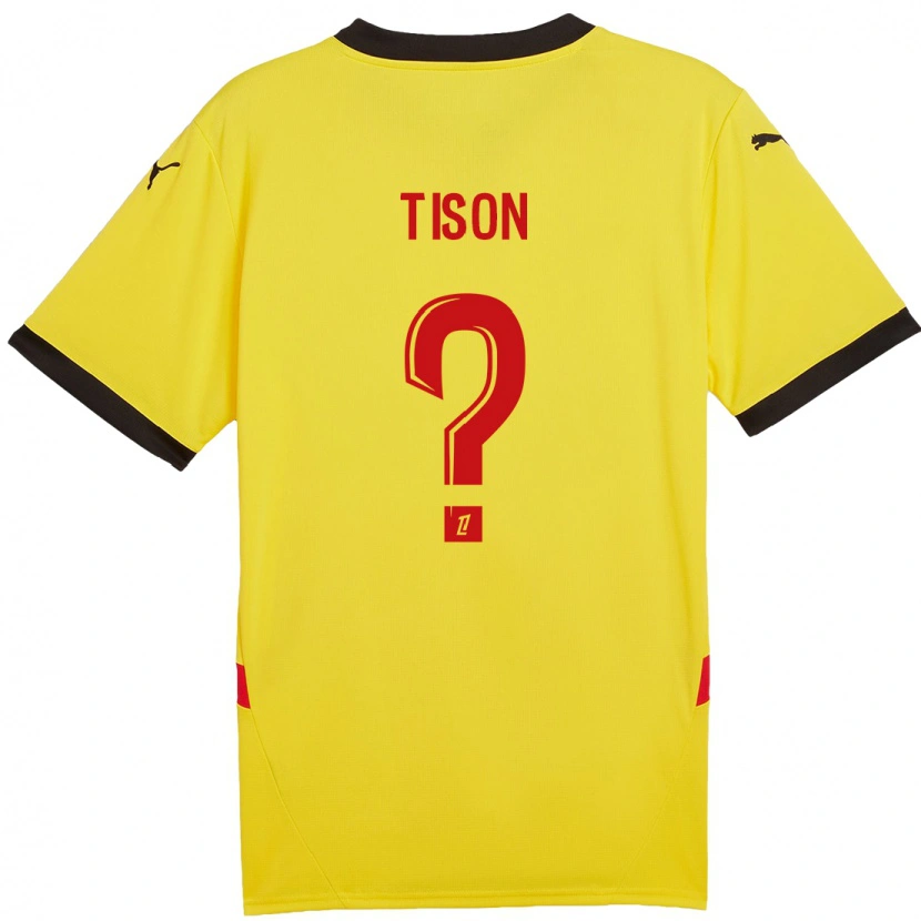 Danxen Niño Camiseta Nathan Tison #0 Amarillo Rojo 1ª Equipación 2024/25 La Camisa