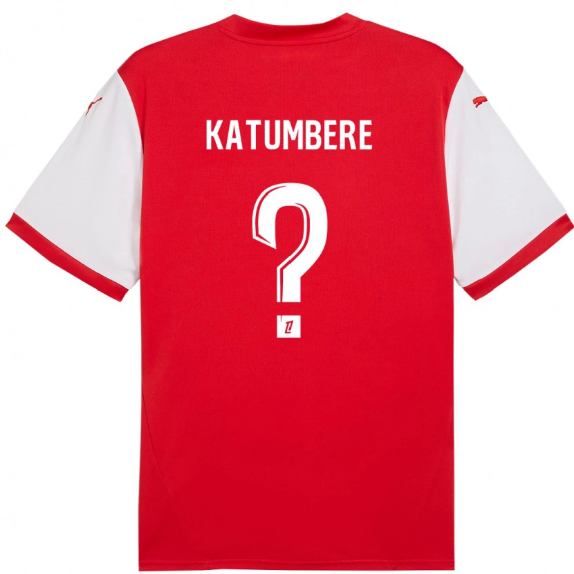 Danxen Niño Camiseta Noah Katumbere #0 Rojo Blanco 1ª Equipación 2024/25 La Camisa