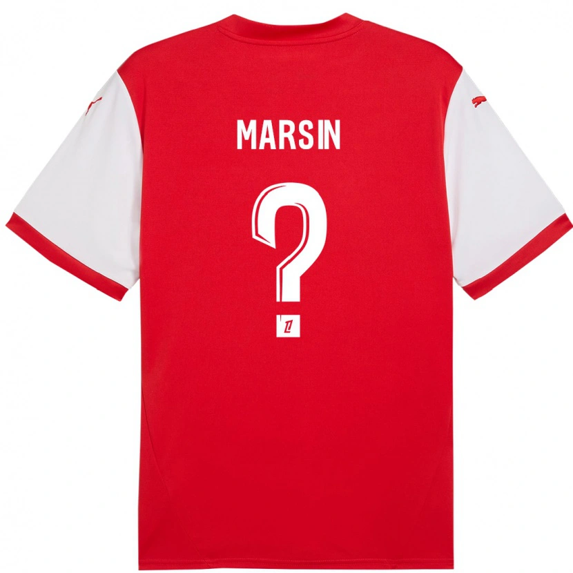 Danxen Niño Camiseta Antonin Marsin #0 Rojo Blanco 1ª Equipación 2024/25 La Camisa